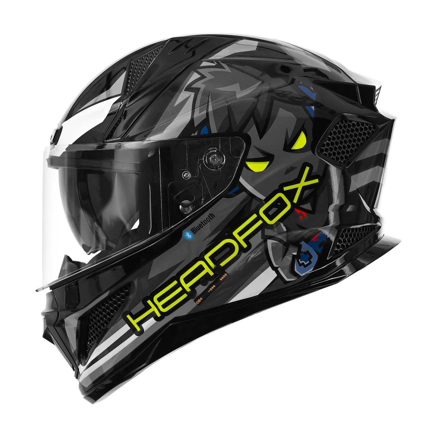 N2F AI Shady Smart Bluetooth Full Face Helmet for Men & Women with LED Blinker Motorbike Helmet - Image 1