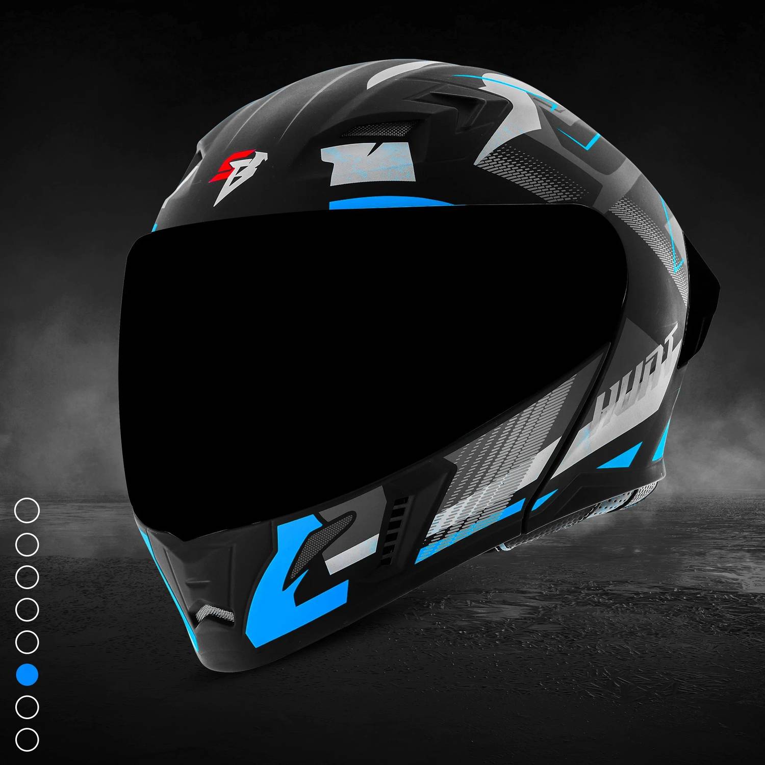 Steelbird SBA-20 Hunt Flip-Up Graphic Helmet - Image 4