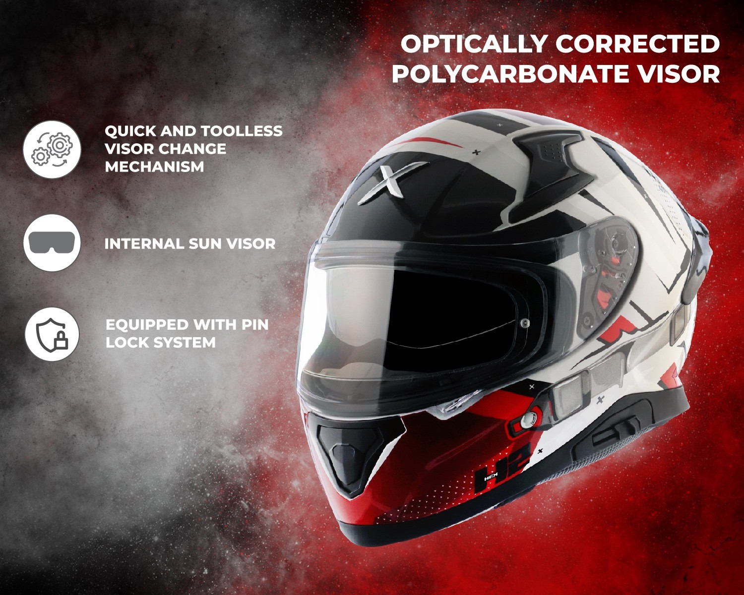 Image of Axor Apex Hex-2 Motorbike Helmet