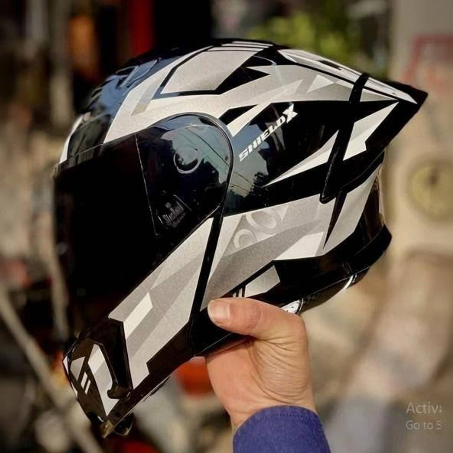 Steelbird Air SBA-20 Shield X Flip-Up Graphic Helmet - Image 1