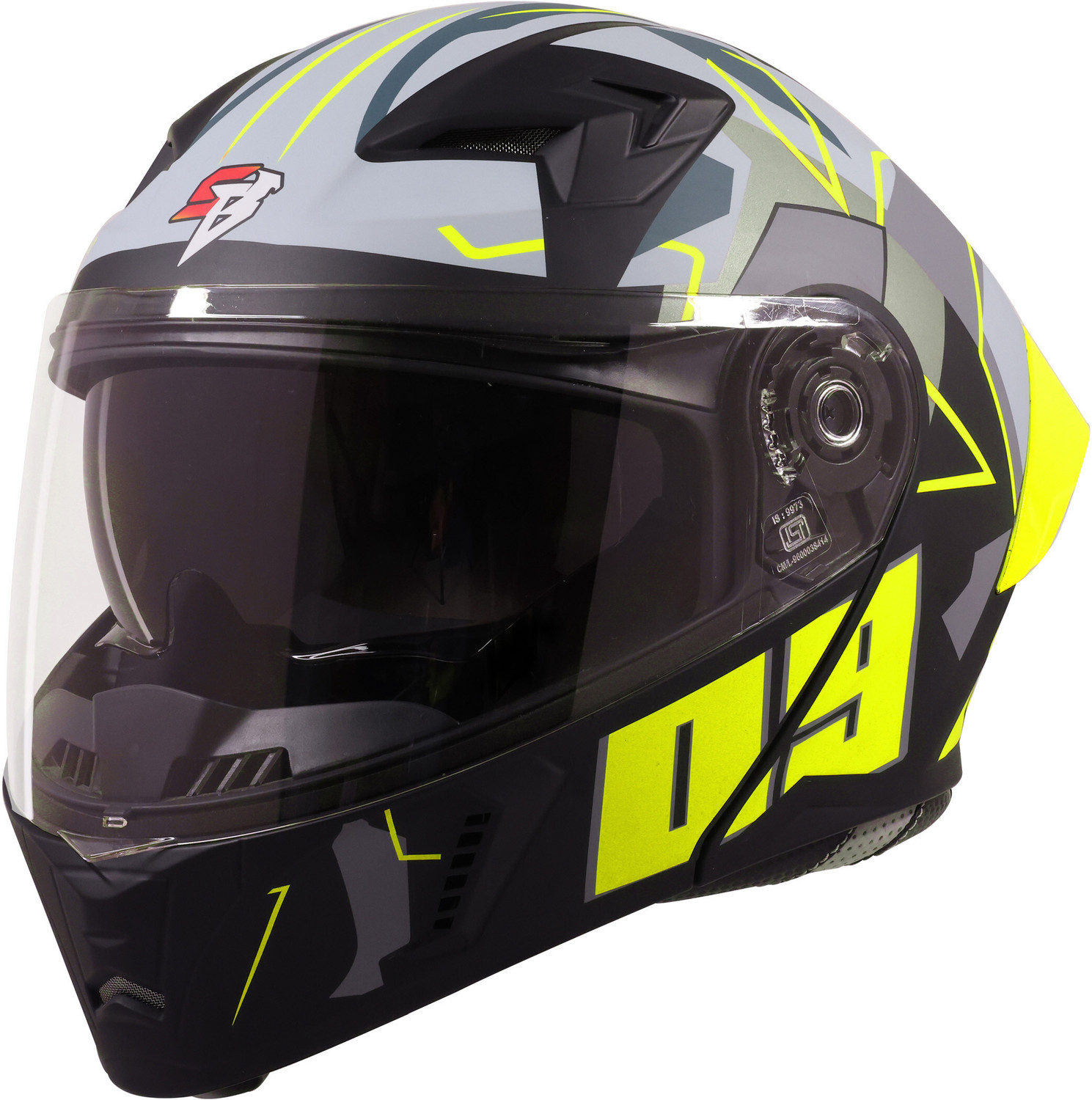 Image of Steelbird SBA-20 09 ISI Certified Flip-Up Graphic Helmet for Men and Women Motorbike Helmet