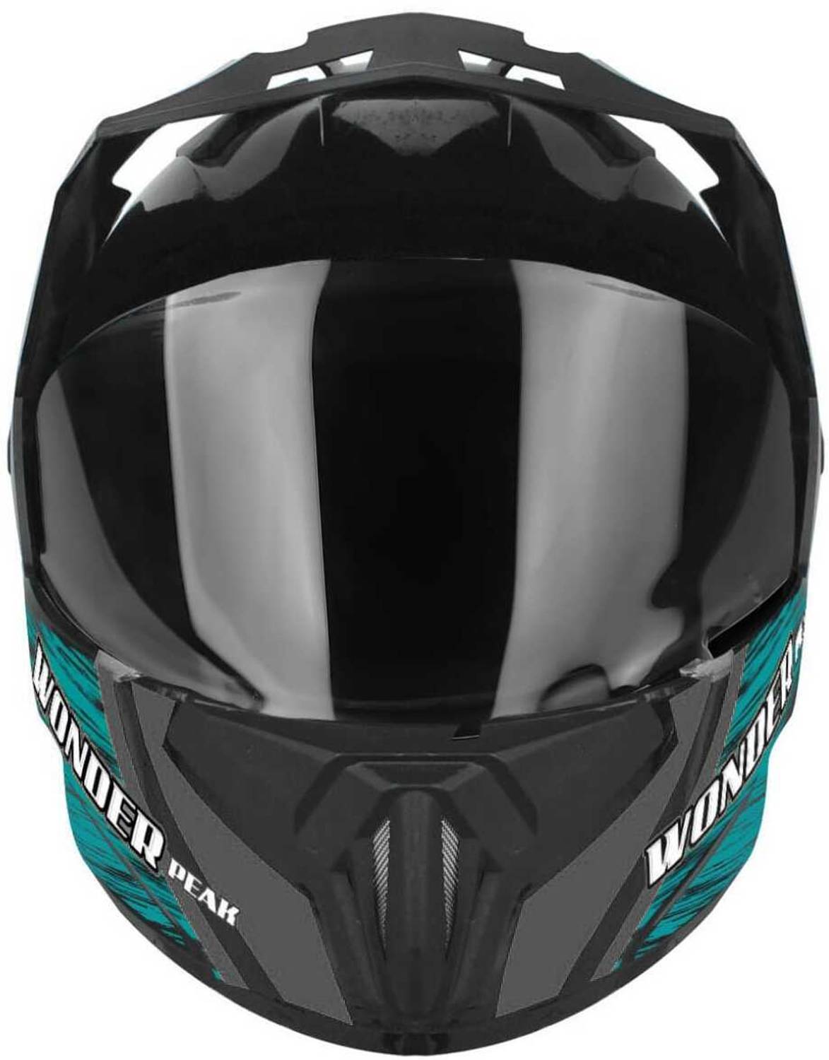 Racing-1 WONDER PEAK Motorbike Helmet Black - Image 4