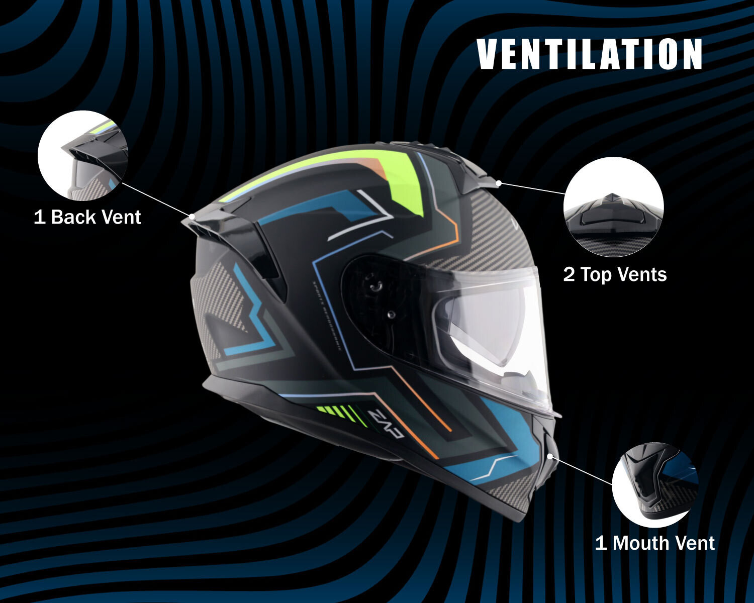 Image of VEGA Zap Explore D /V Motorbike Helmet