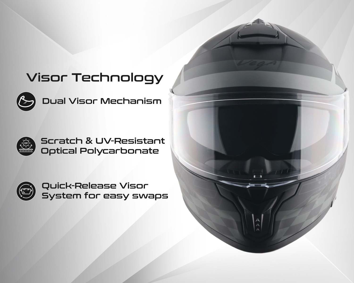 Image of VEGA Zap DV Alliance Motorbike Helmet