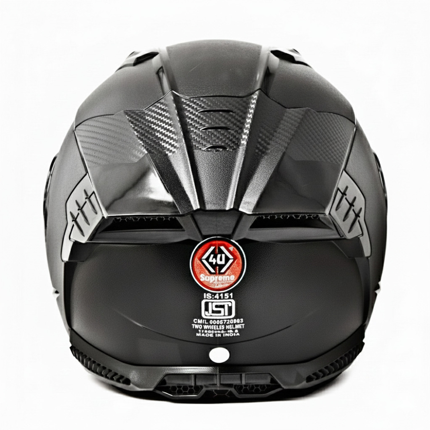 Image of 4U SUPREME SUPER B Full Face ISI Marked 100% ABS with Unbreakable Dual Visor Motorbike Helmet