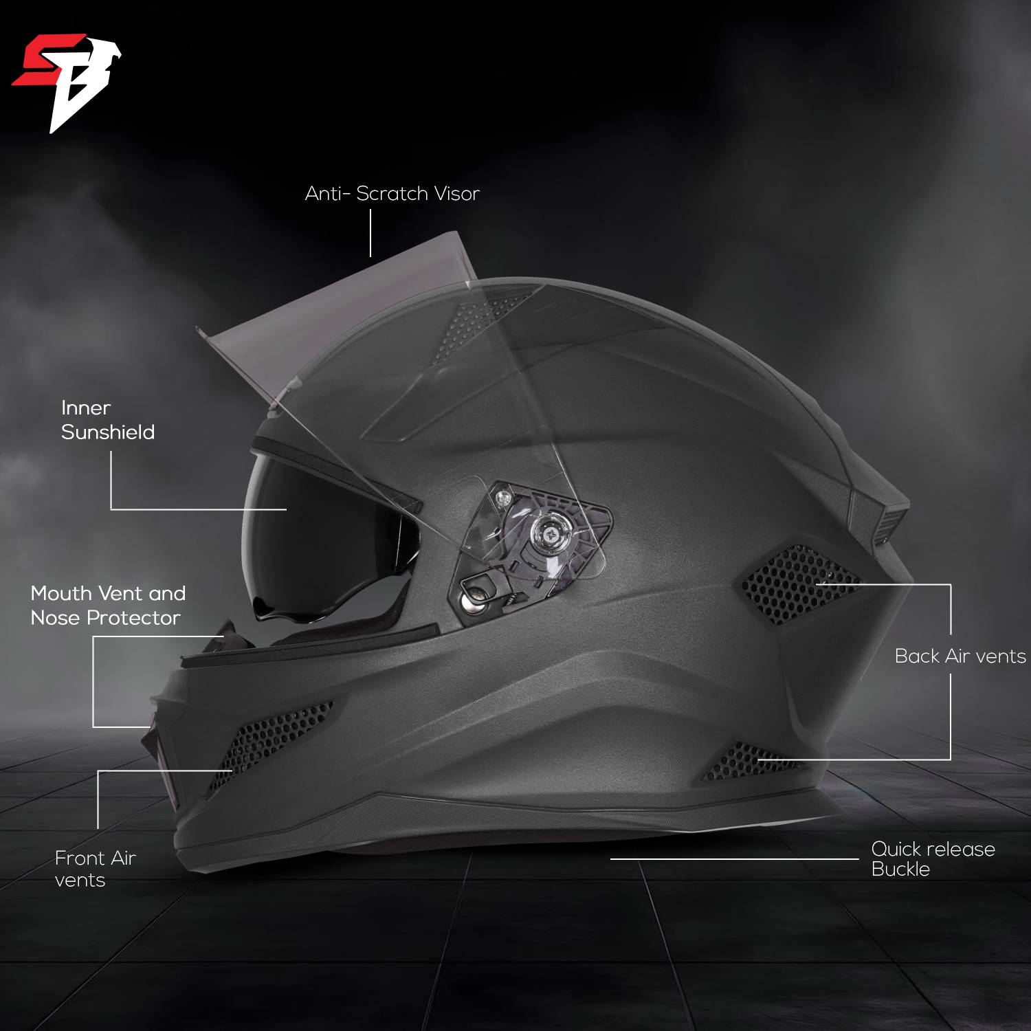 Steelbird SBH-25 Rudra Full Face Helmet - Image 2
