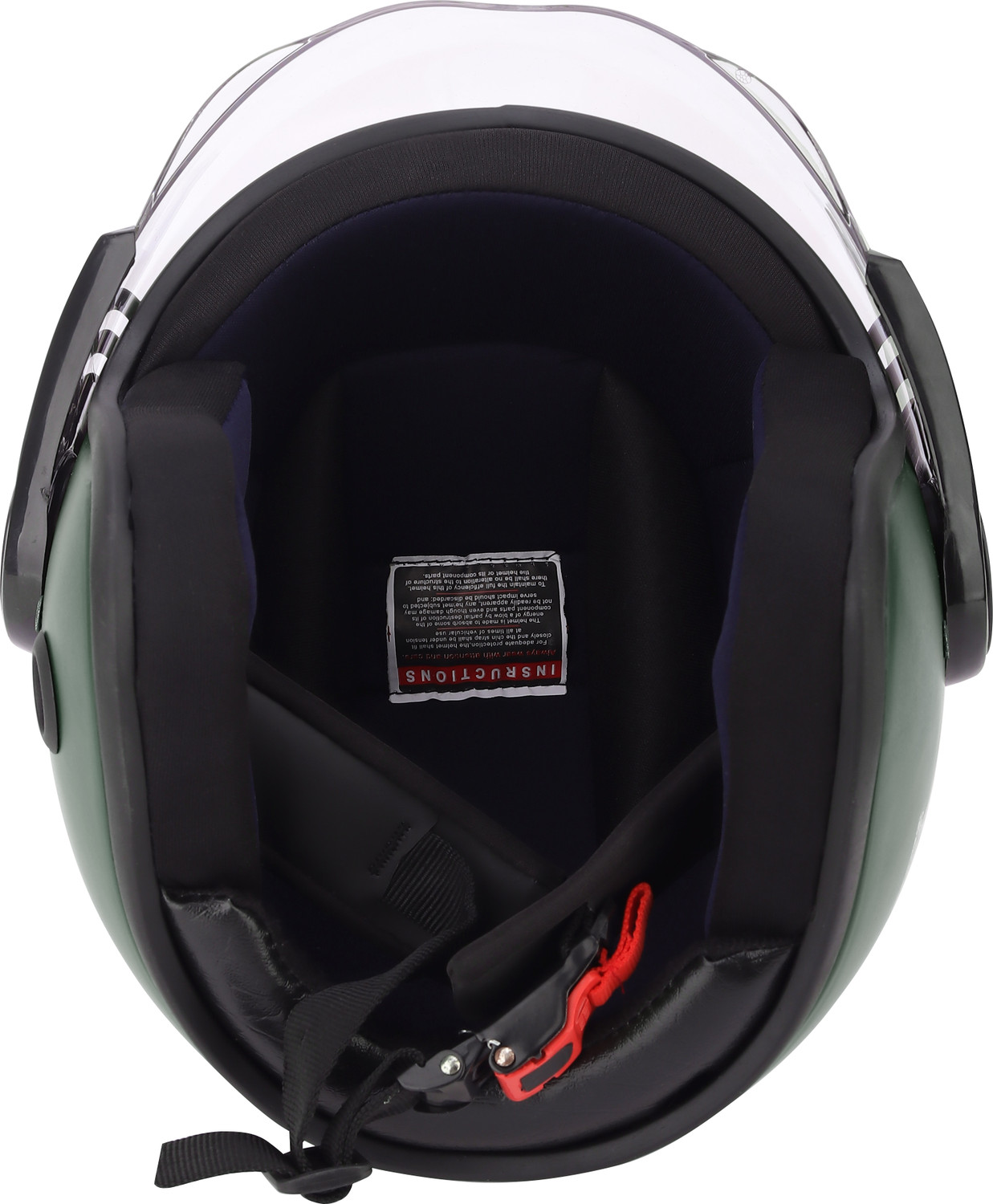 Image of HILLIYARD Matte Finish Open Face Helmet | ISI Certified | Unisex Bike Helmet Motorsports Helmet (Army)