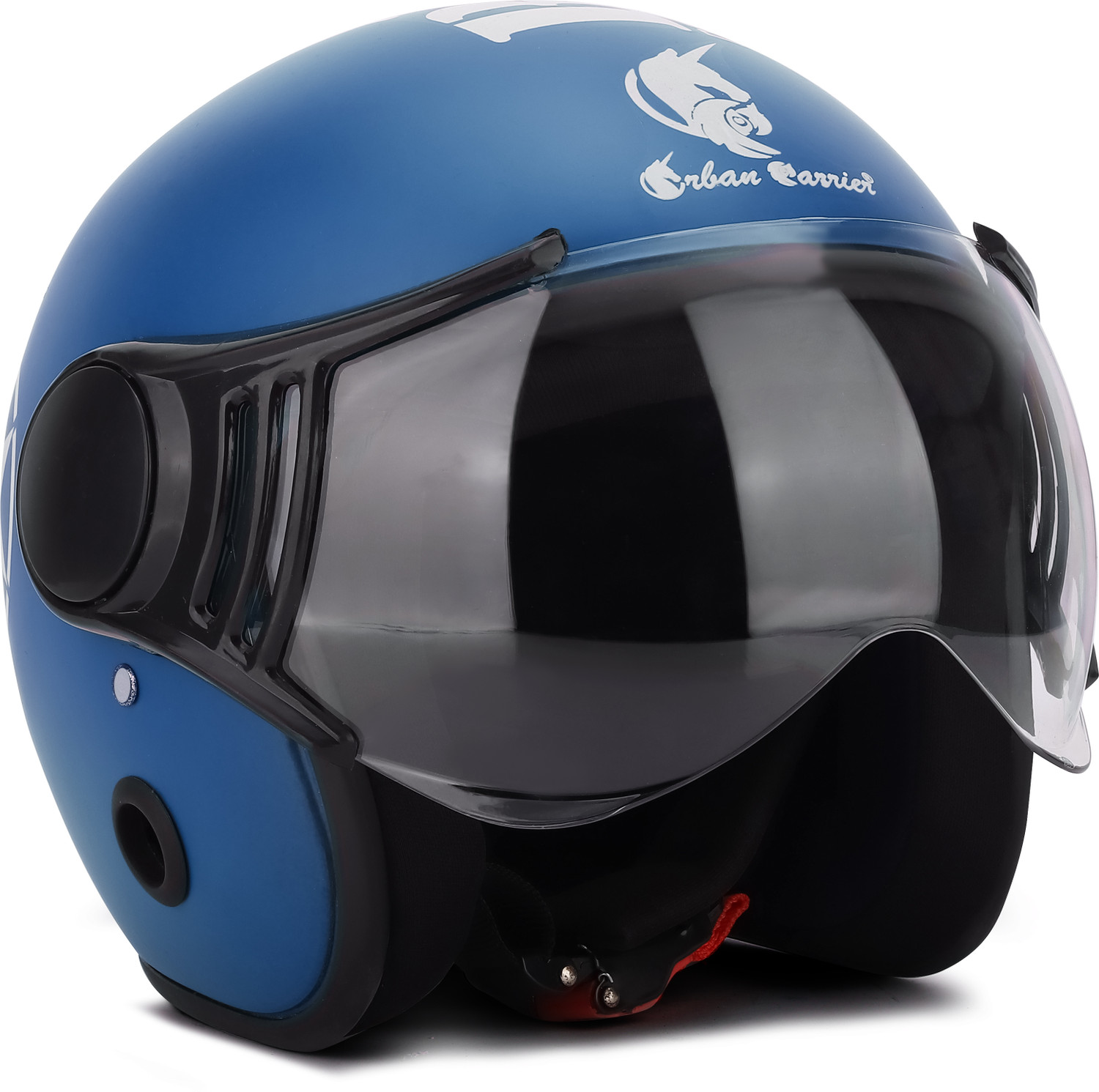 Image of urban carrier ABS Material Full Face Plain Visor, UV Scratch Resistance Motorbike Helmet