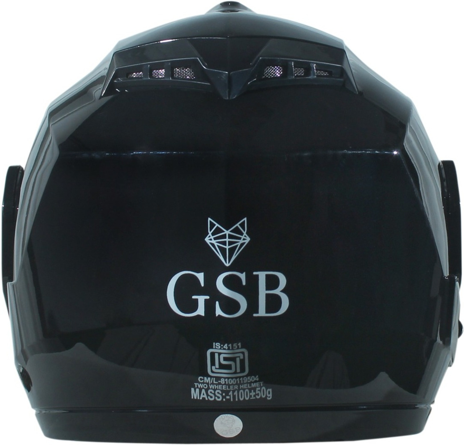 Image of GSB GFORCE FLIPUP BLACK GLOOSY VISOR 1 Motorbike Helmet