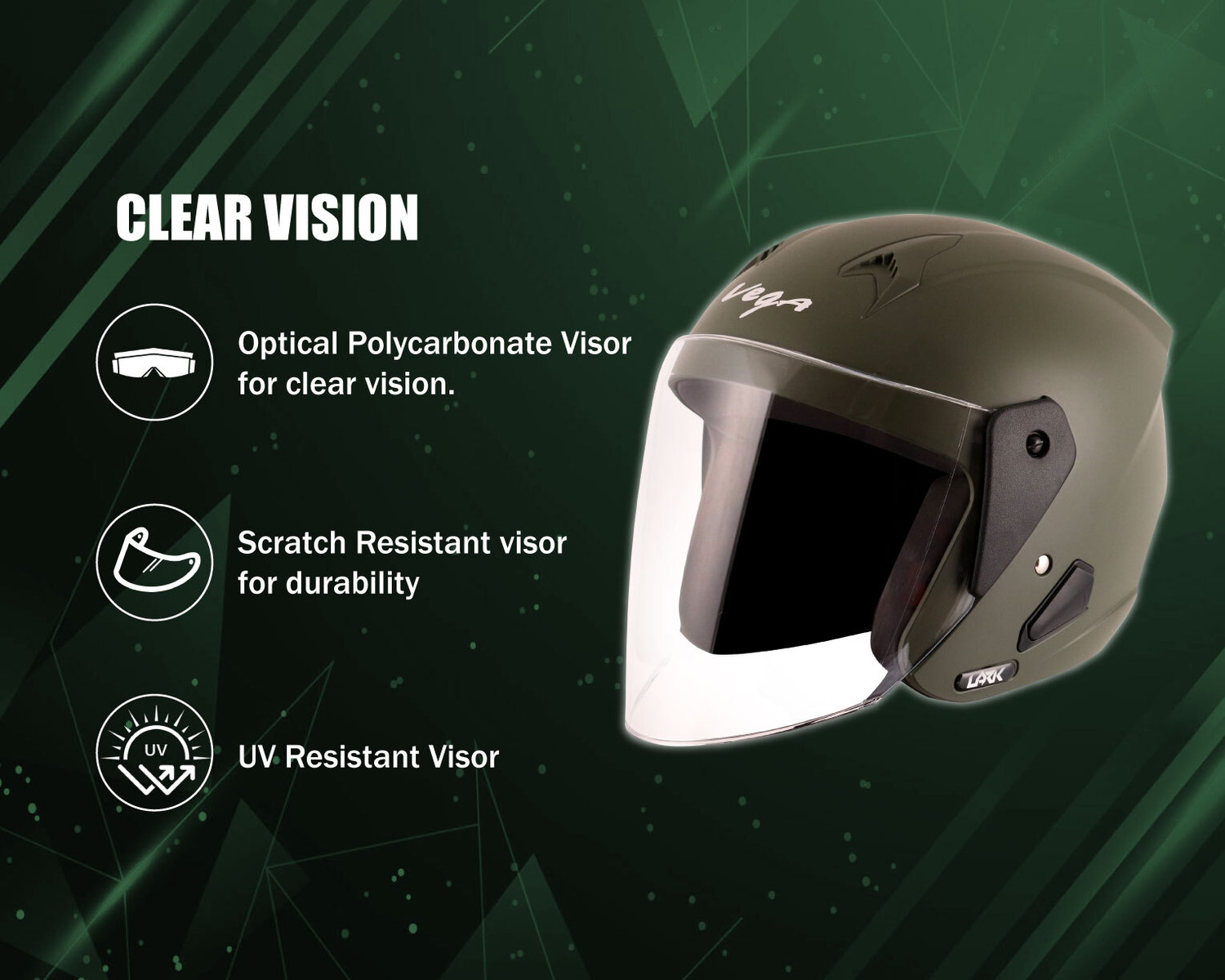 Image of VEGA Lark Motorbike Helmet