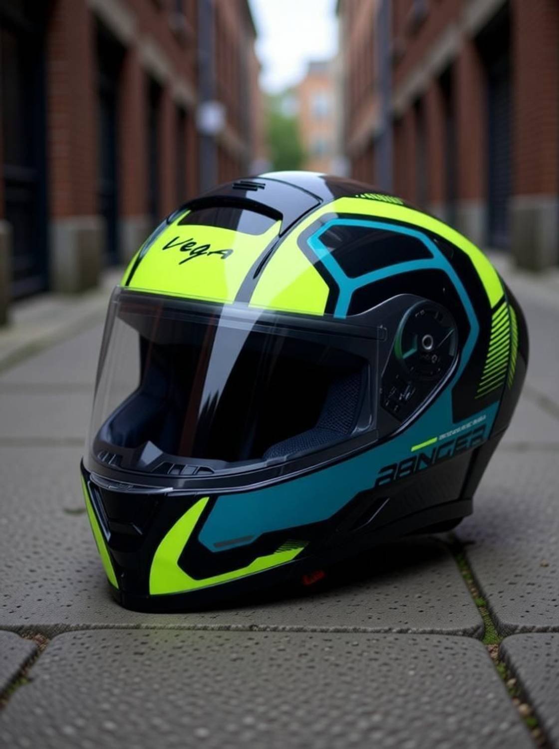 VEGA Ranger Crew Motorbike Helmet Black - Image 2