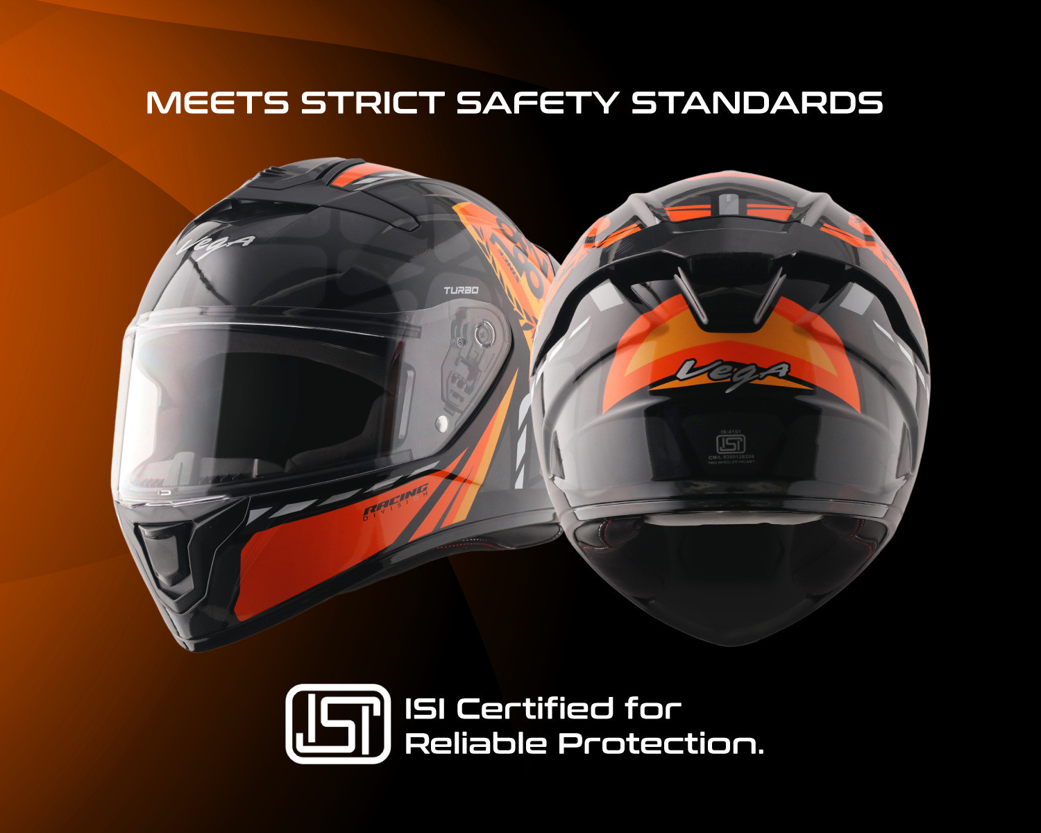 Image of VEGA VF-10 Turbo Squad Motorbike Helmet