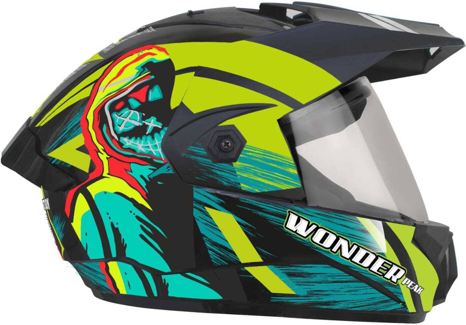 Agx Wonder Cyber Cap with Anti UV Polycarbonate Visor ABS Material