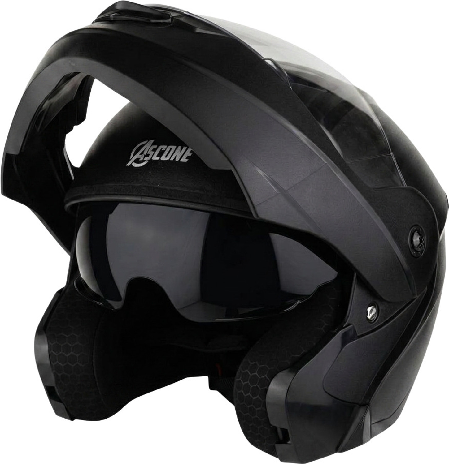 Image of ASCONE Flip Up Helmet for Men ISI Certified Anti-Scratch, UV Resistant Motorbike Motorbike Helmet