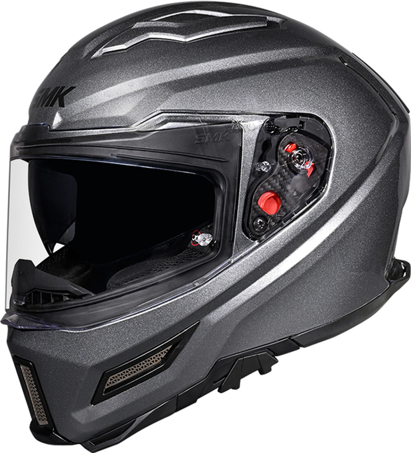 Image of SMK AGNAR SOLID ISI, DOT & ECE 06 Certified Helmet with Dual Visor Motorbike Helmet