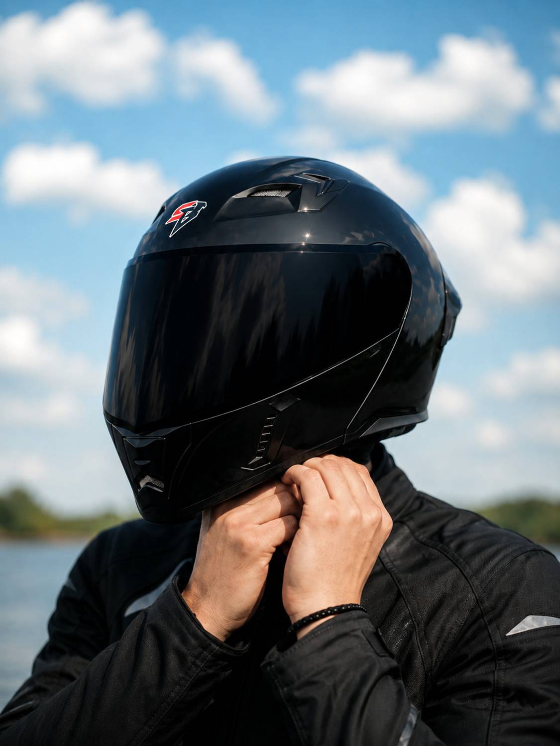 Steelbird Air SBA-20 Motorbike Helmet Black - Image 2