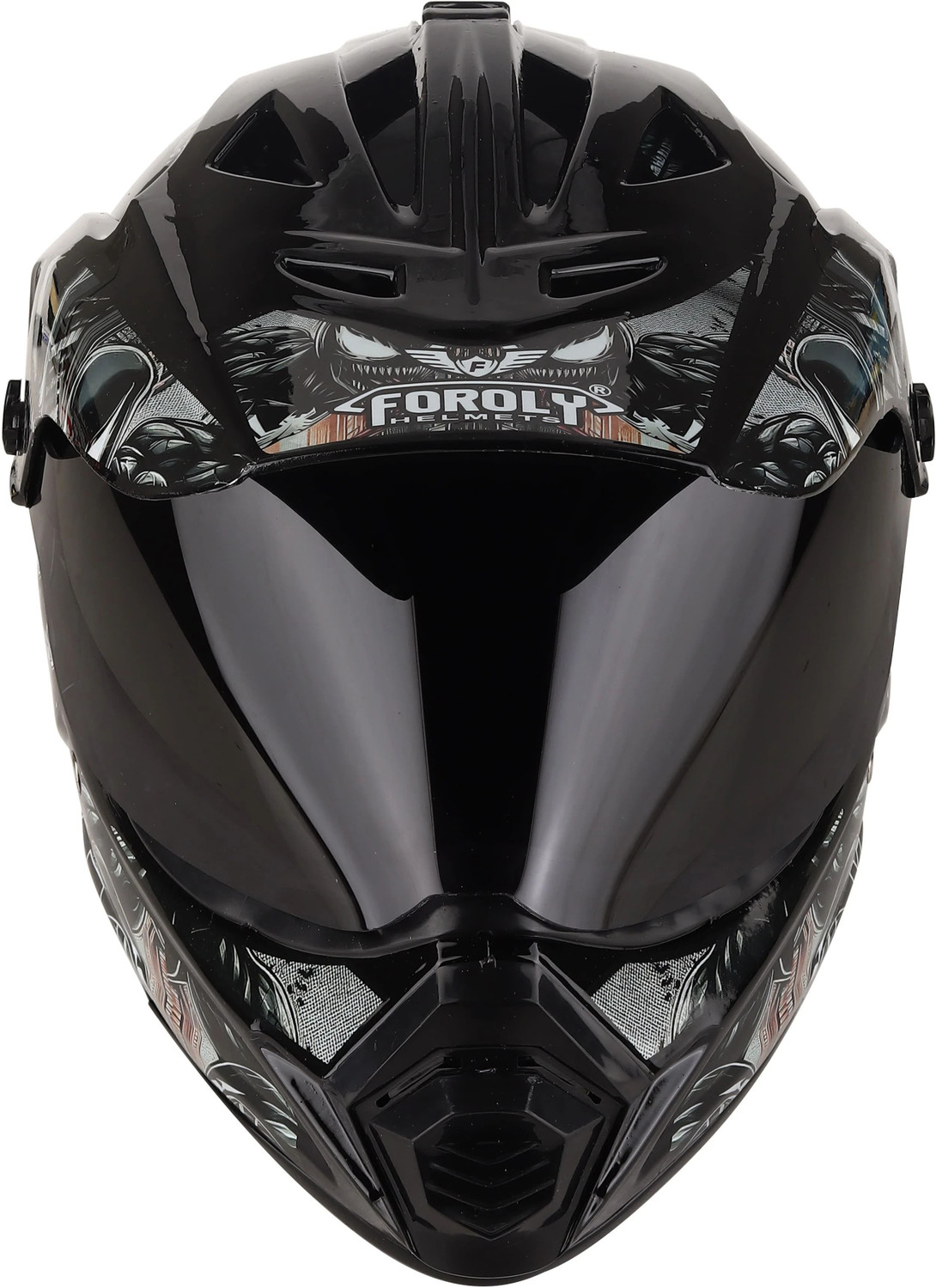 Image of ARCDURA X-8 Venom Motocross Scratch Resistant Visor JZ5 Motorbike Helmet (Black)