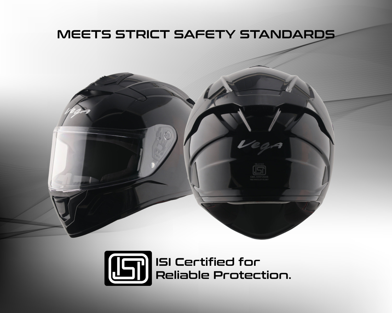 Image of VEGA VF-10 Turbo Solid Motorbike Helmet