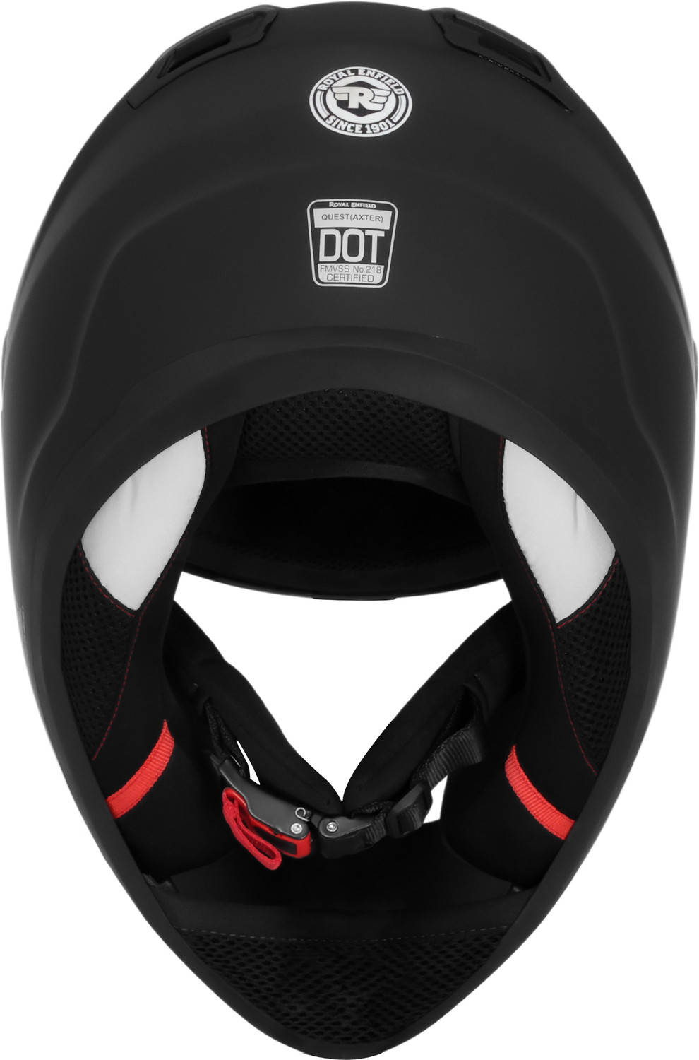 Image of ROYAL ENFIELD Quest Full Face with Visor | ISI & DOT | for Men and Women Motorbike Helmet (Matt Black)
