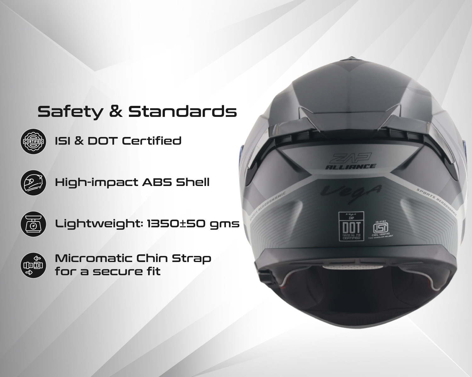 Image of VEGA Zap DV Alliance Motorbike Helmet