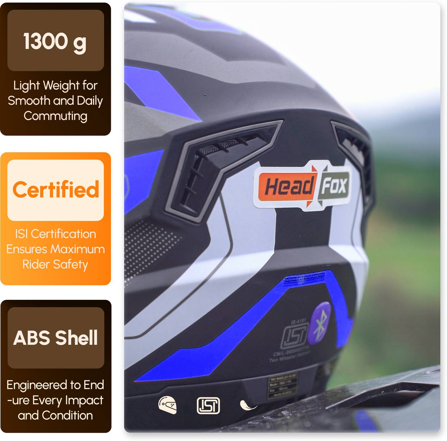 HEADFOX N2 Smart Bluetooth Helmet - Image 5