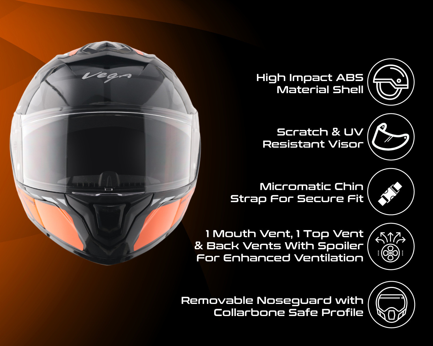 Image of VEGA VF-10 Turbo Squad Motorbike Helmet