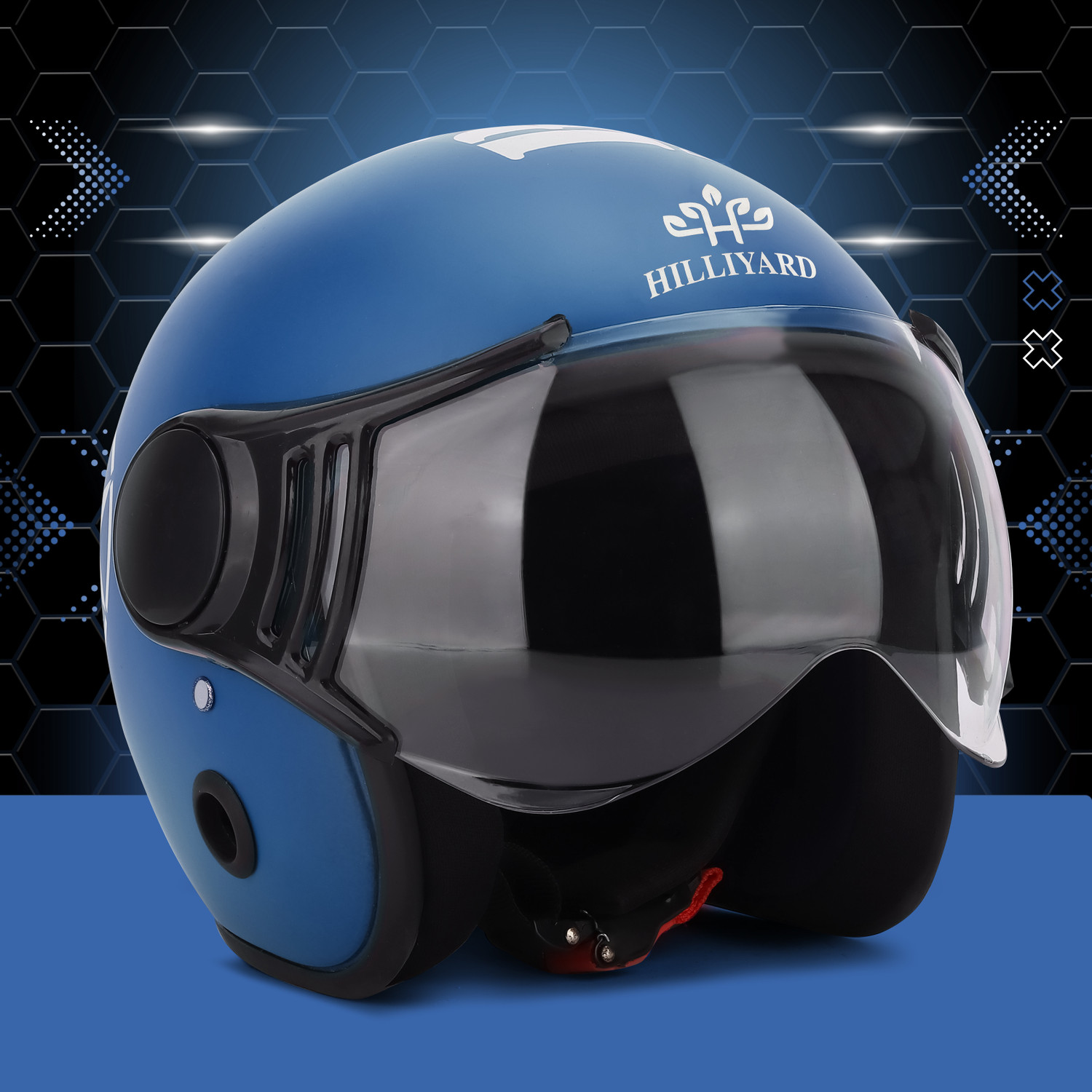Image of HILLIYARD Half Face Bullet Helmet ISI Certified Open Face Helmet for Men and Women Motorbike Helmet