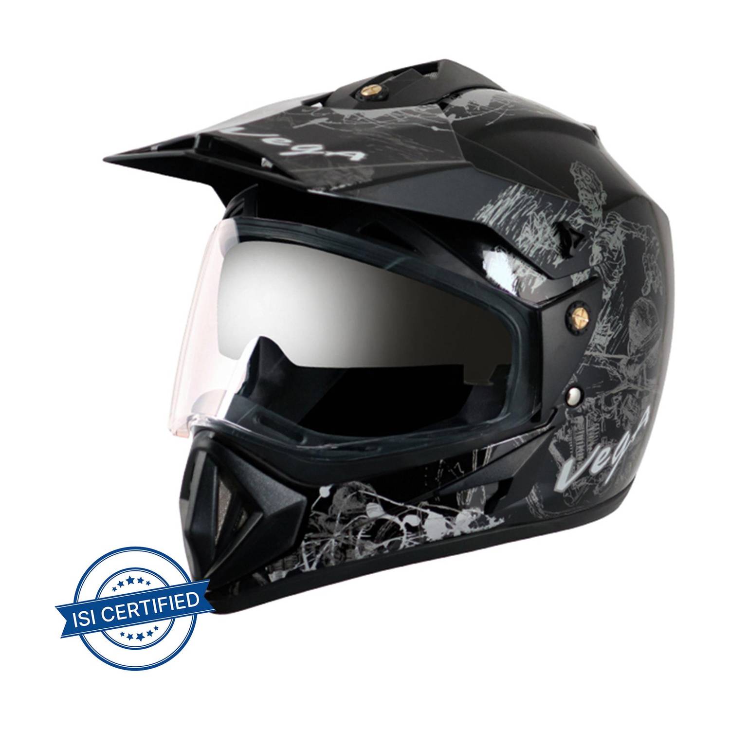 VEGA Off Road D/V Sketch Motorbike Helmet