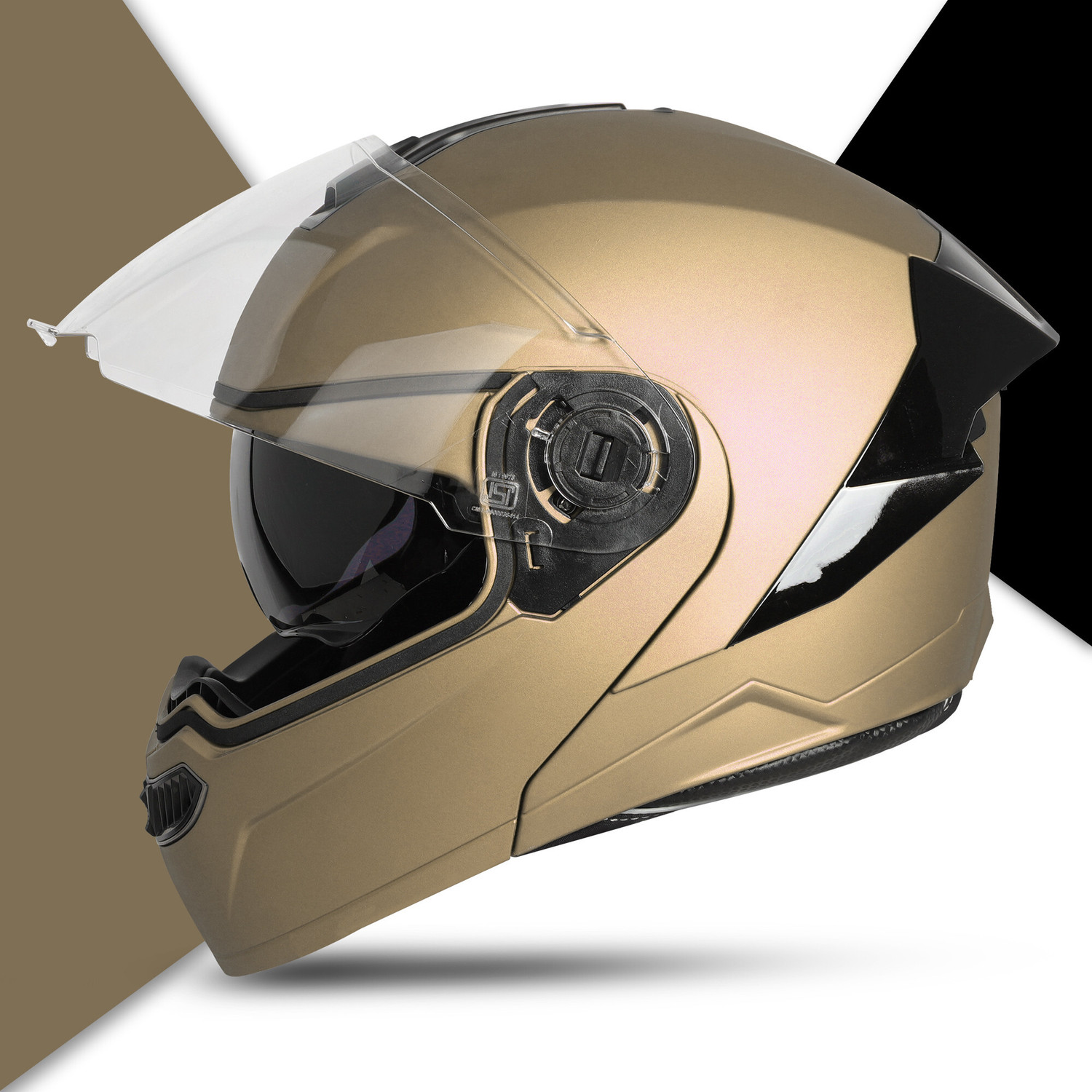Image of Steelbird SBA-8 7Wings ISI Certified Flip-Up Helmet for Men with Inner Smoke Sun Shield Motorbike Helmet