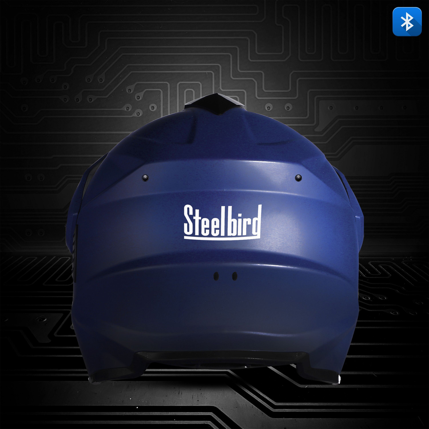 Image of Steelbird SBH-13 Bang Bluetooth Off Road ISI Certified Motocross Double Visor Full Face Motorbike Helmet