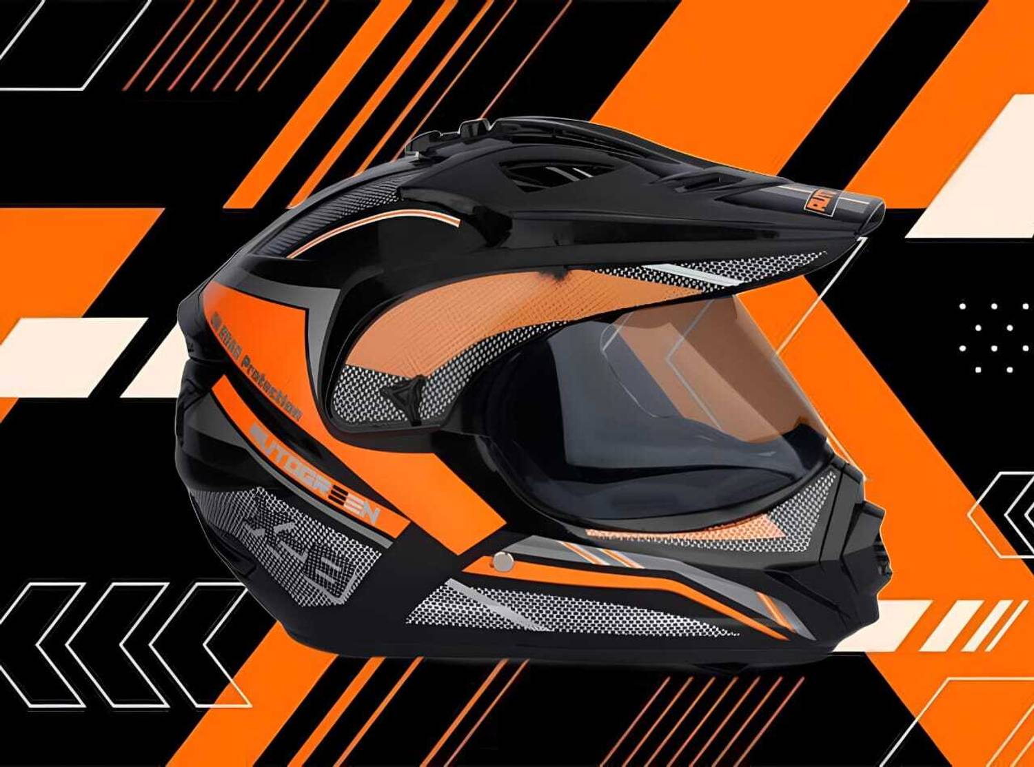 Agx Autogreen X8 ABS Material with Polycarbonate Visor Motorbike Helmet