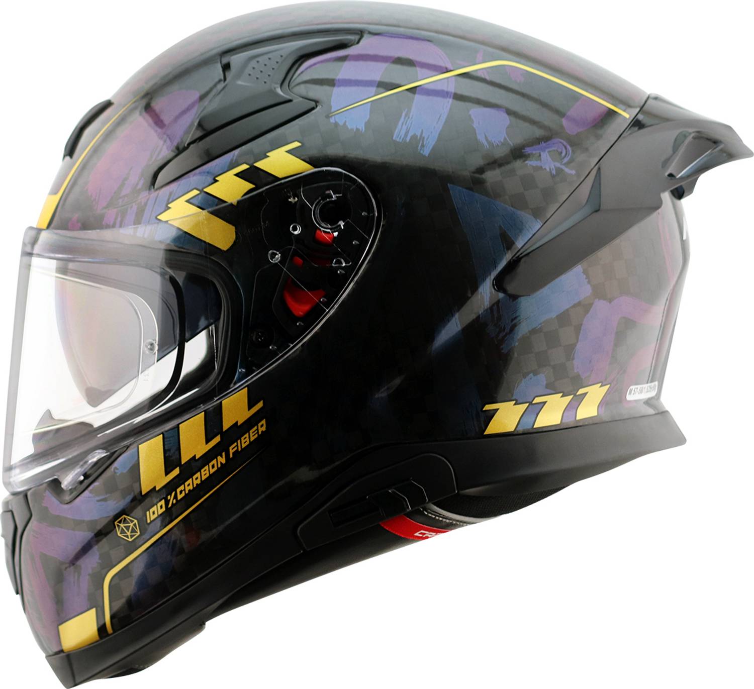Axor Apex Carbon Big Checks Motorbike Helmet