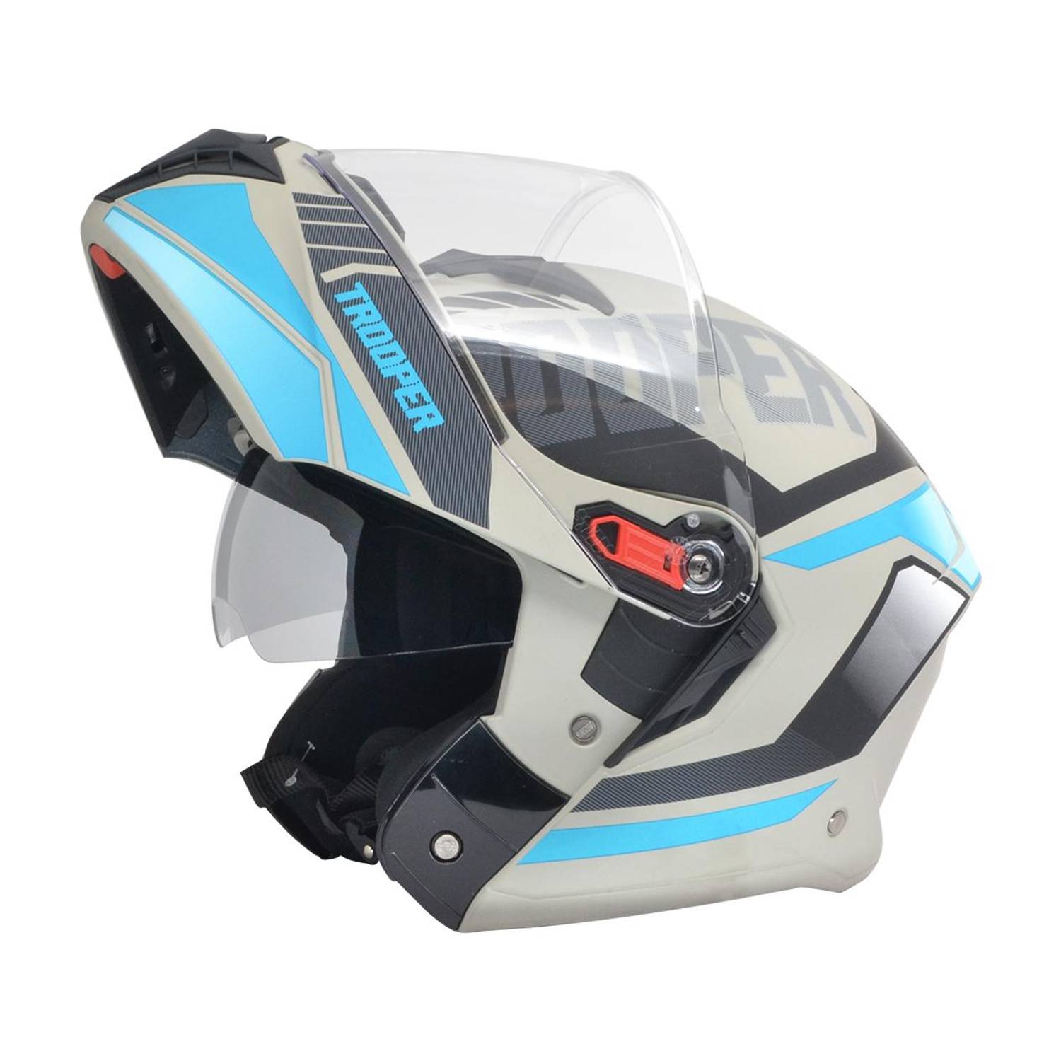 STUDDS Trooper D1 Flip-up Full Face with Dual Visor Motorbike Helmet
