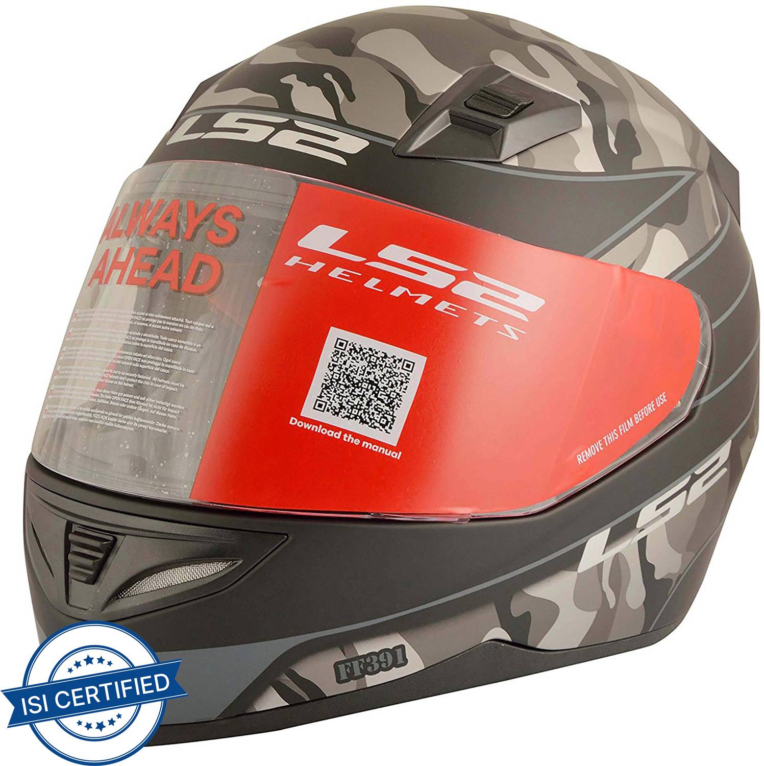 ls2 ff391 helmet AFTERMARKET VISOR COMPATIBLE WITH FF352/ FF391/FF802 HELMETS. ( MO VISORWALA Easy removal system for the side padding of the helmet in case of emergency AFTERMARKET NIGHT VISION VISOR -