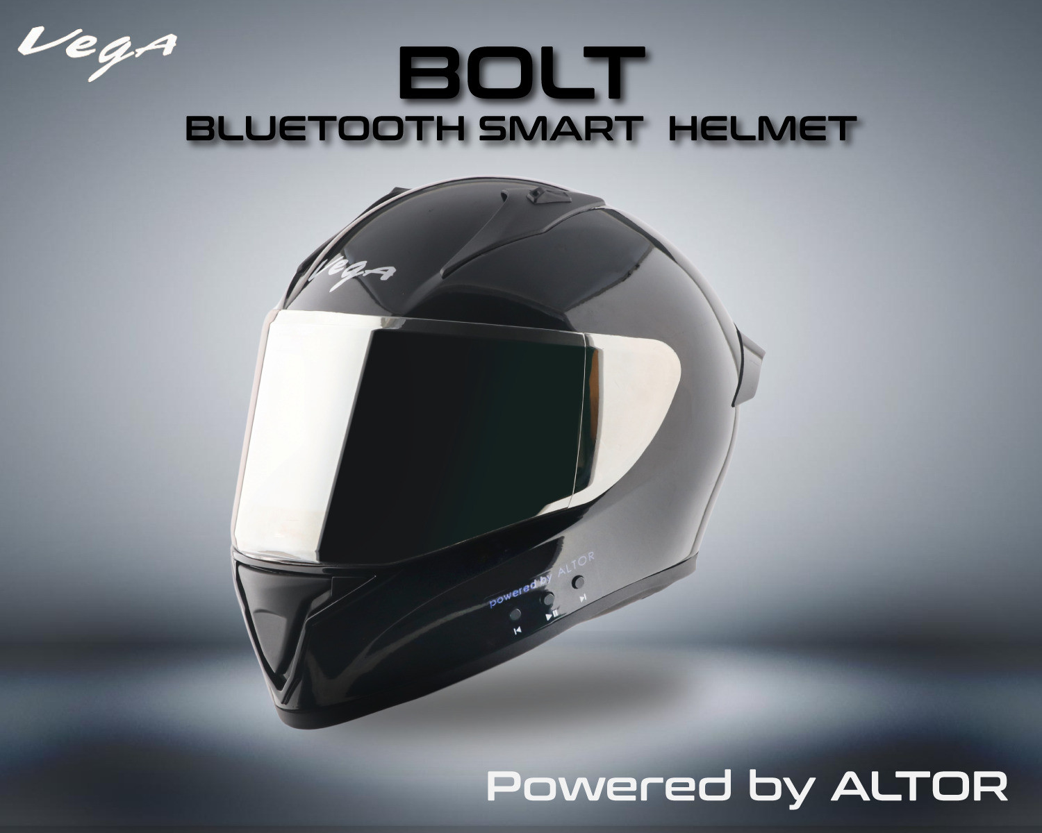 Image of VEGA Bolt Bluetooth Helmet Motorbike Helmet
