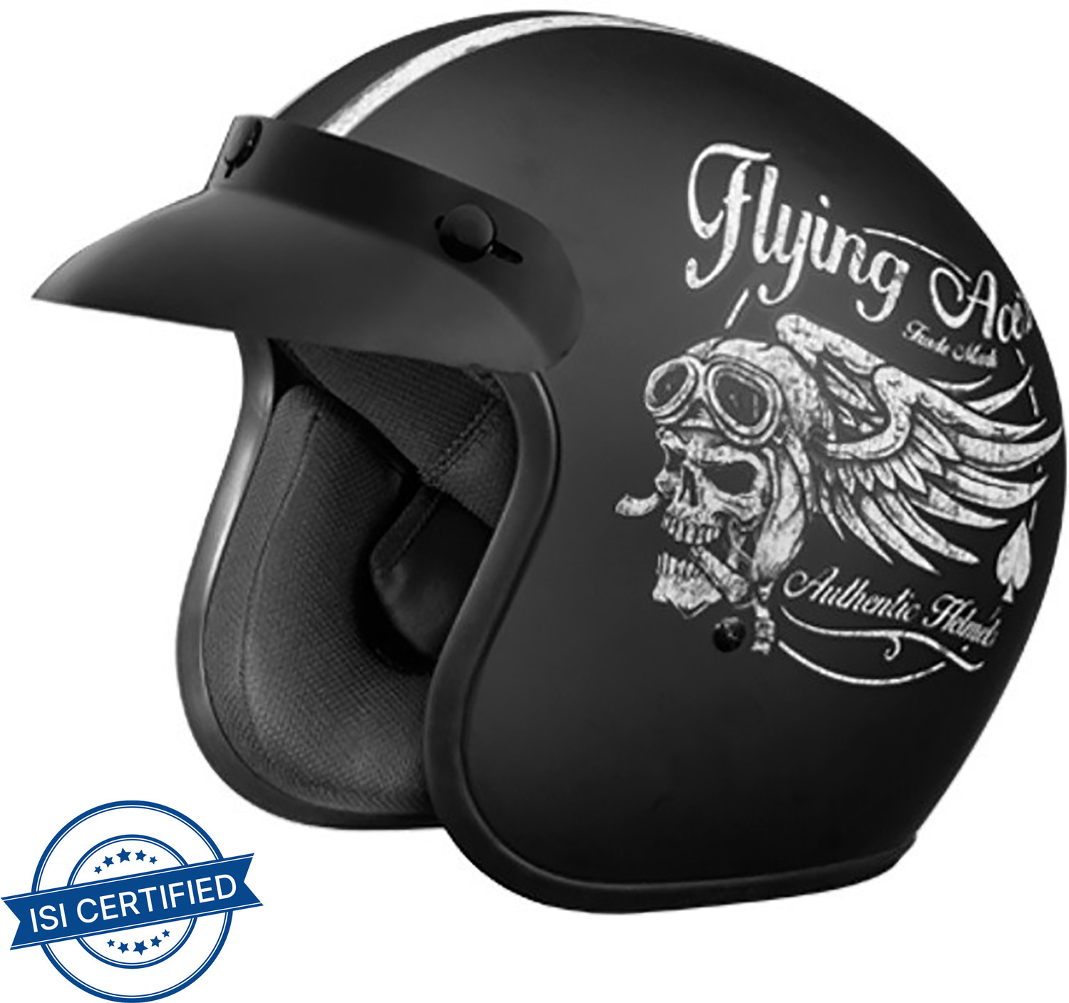 Image of STUDDS JETSTAR CLASSIC D5 OPEN FACE FLYING ACES Motorbike Helmet