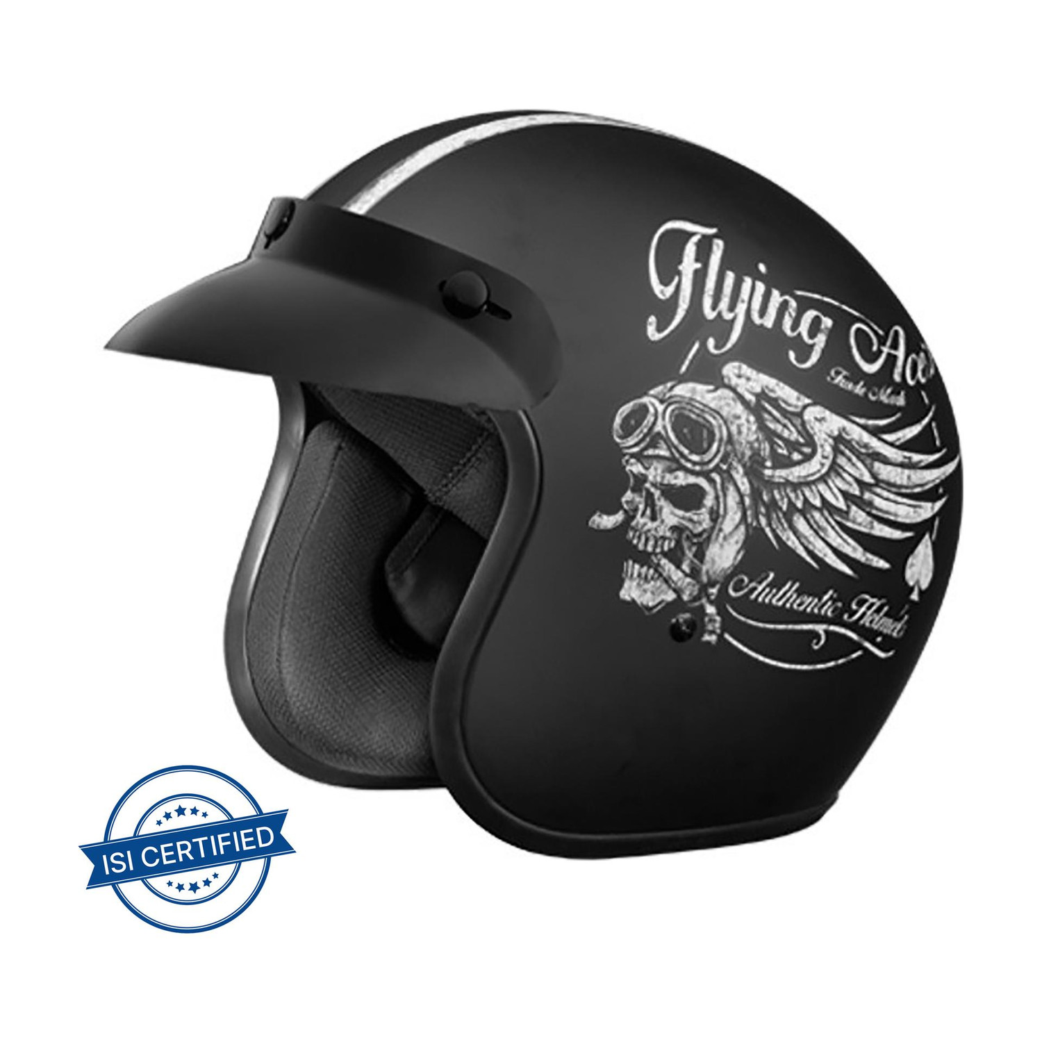 Image of STUDDS JETSTAR CLASSIC D5 OPEN FACE FLYING ACES Motorbike Helmet