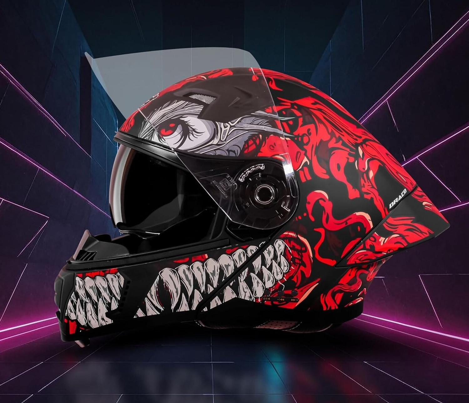 Image of Steelbird Air SBA-20 ISS DRACO Flip Up ISI Certified Medium With Inner Smoke Sun Shield Motorsports Helmet