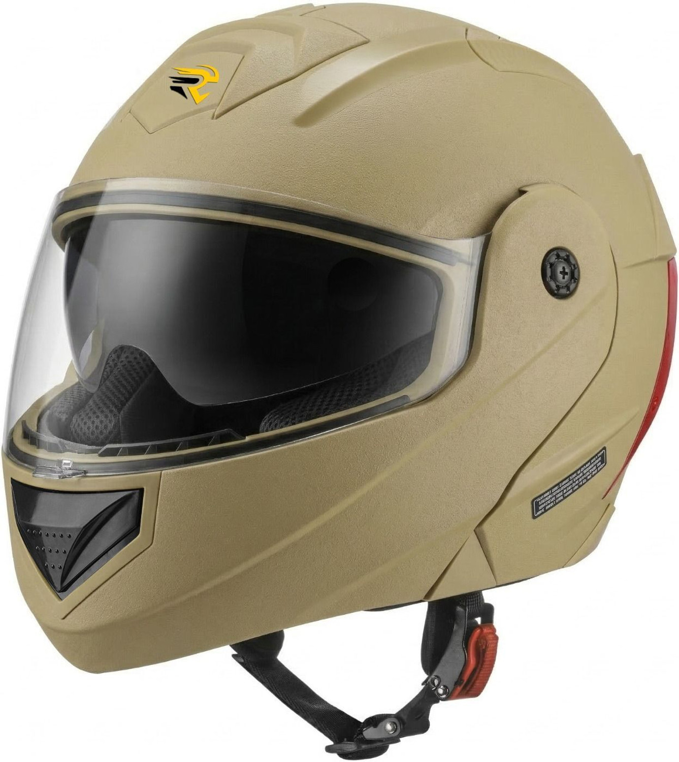 Image of RYDR AC Dx - Desert Storm, Full Face, Lightweight, Strong Shell, Comfortable Padding Motorbike Helmet (Beige)