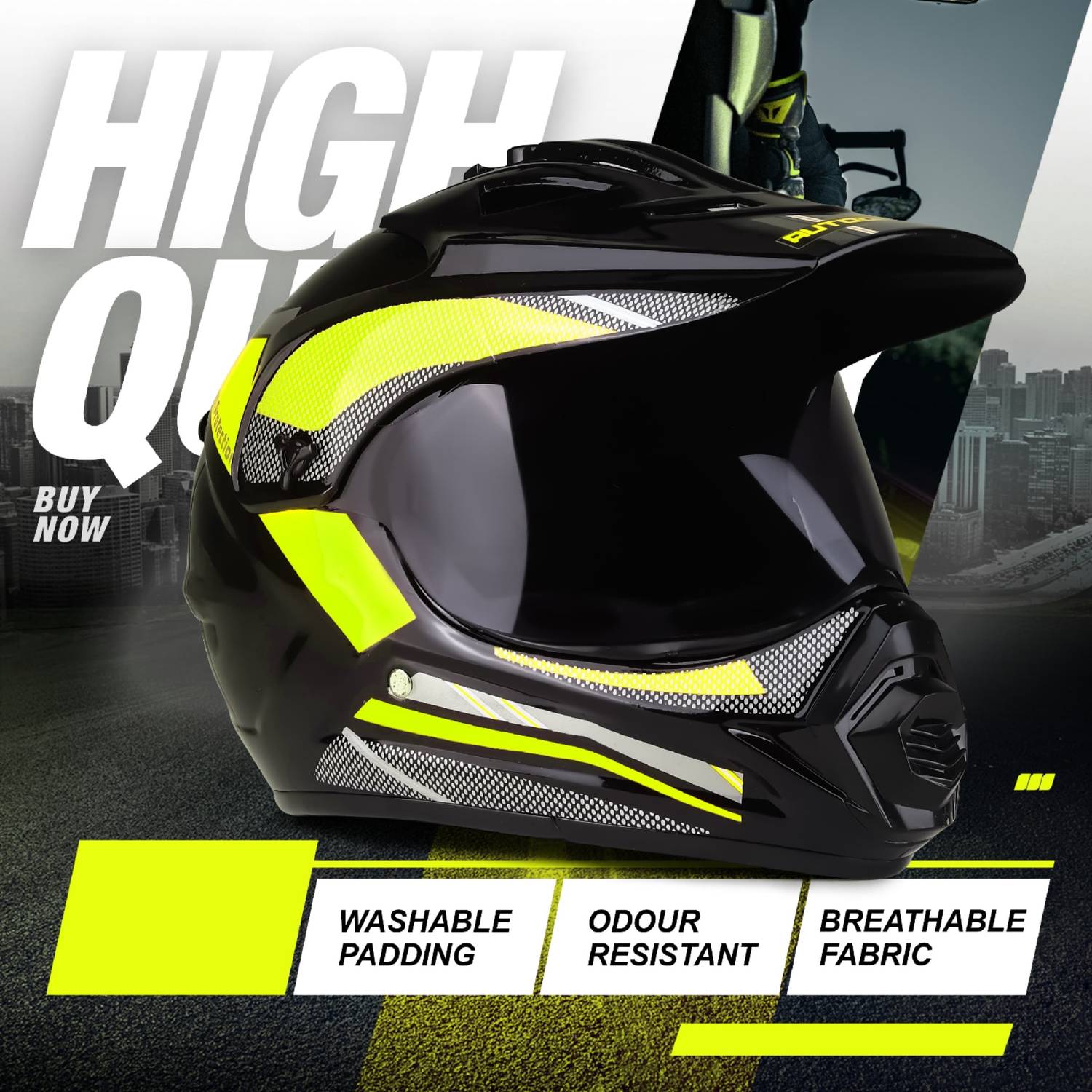 Agx Autogreen X8 With Polycarbonate Visor Unisex Helmet Motorbike Helmet