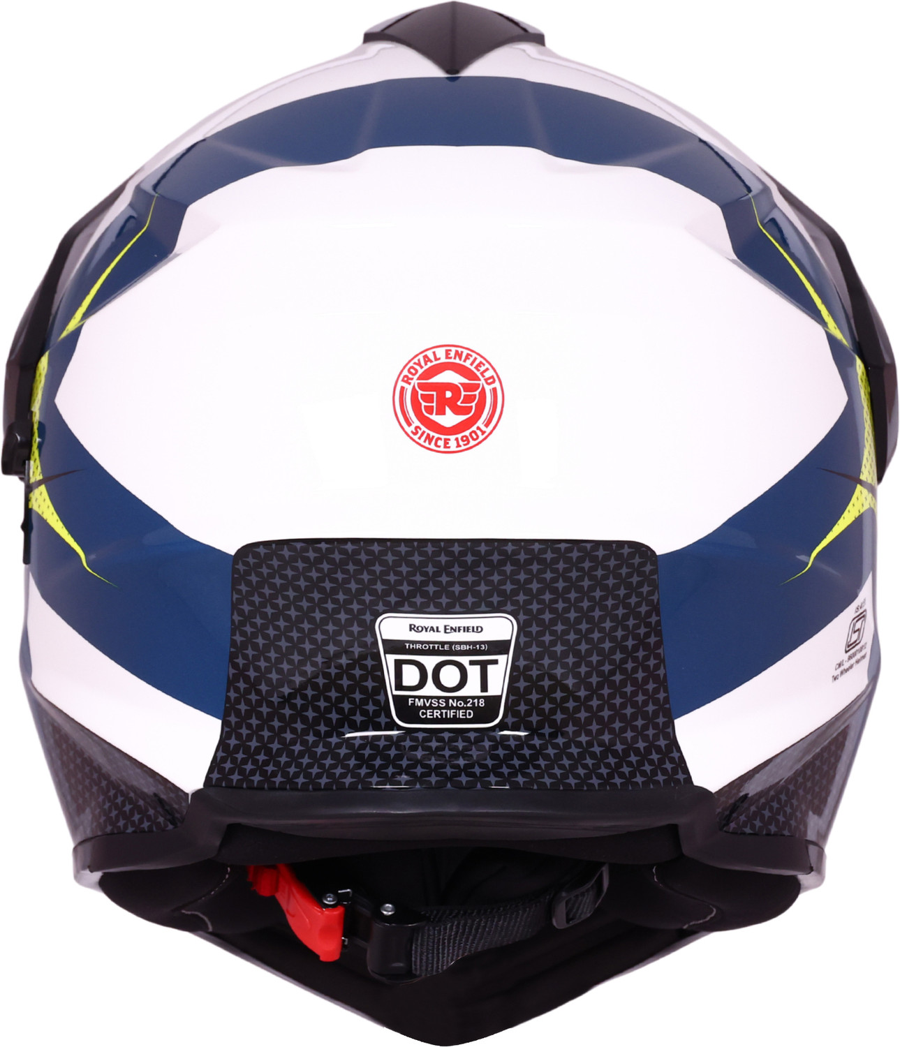 Image of ROYAL ENFIELD Throttle Kinetic Dual Sport Helmet with Graphics | ISI & DOT | For Men & Women Motorbike Helmet