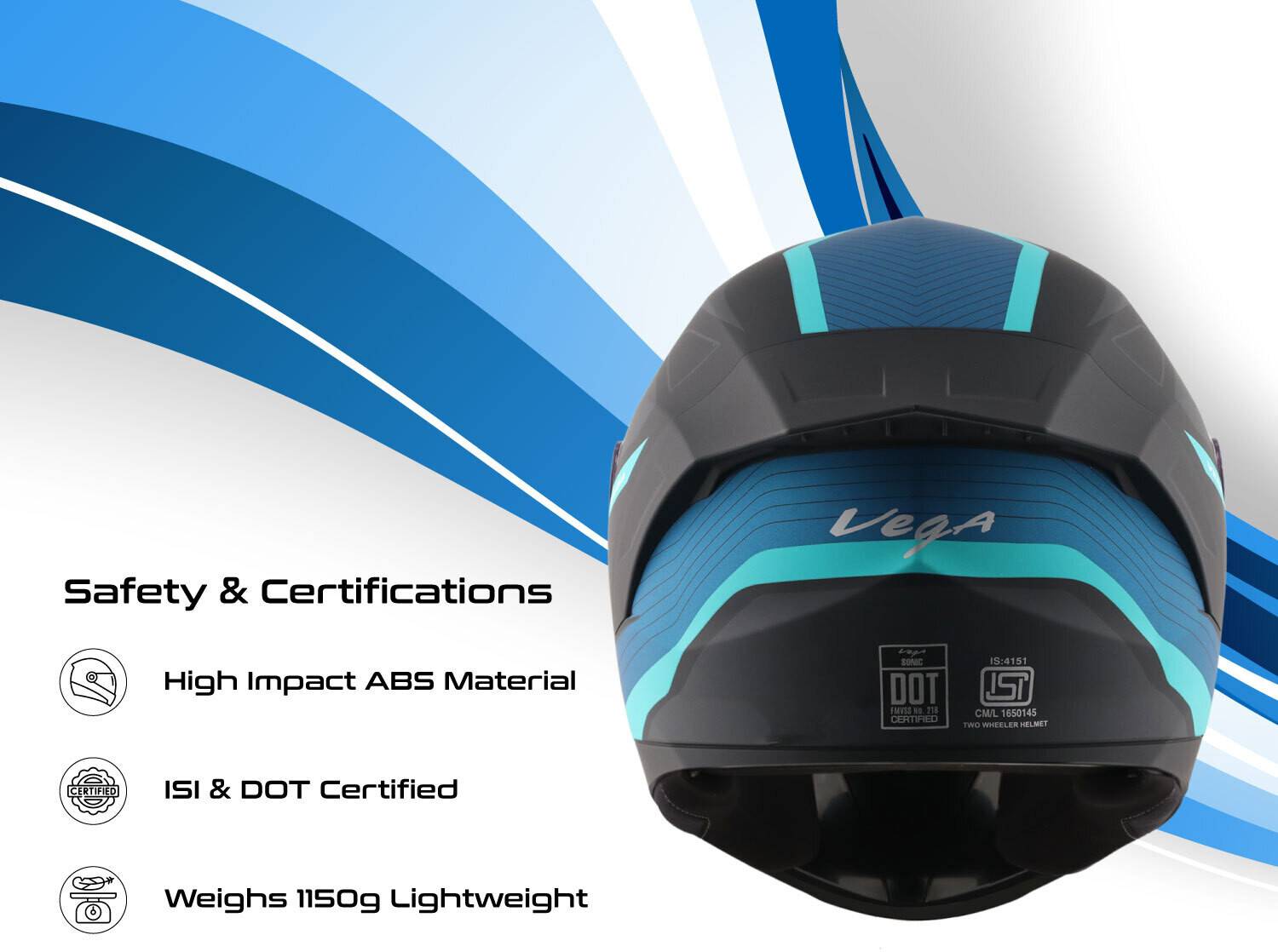 VEGA Sonic Trigger Motorbike Helmet - Buy VEGA Sonic Trigger