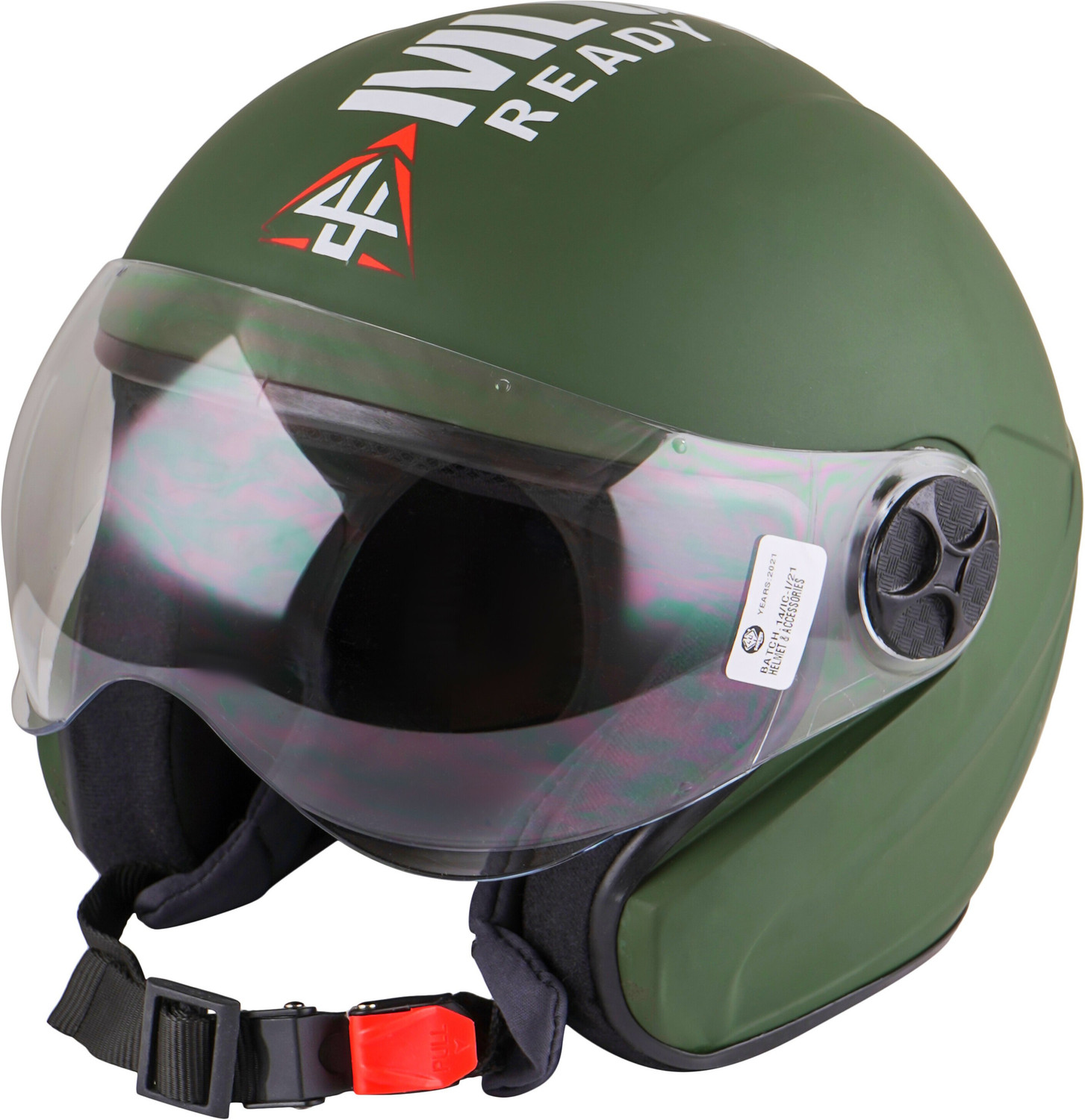 Image of 4U SUPREME ICON JET M.GREEN Motorbike Helmet