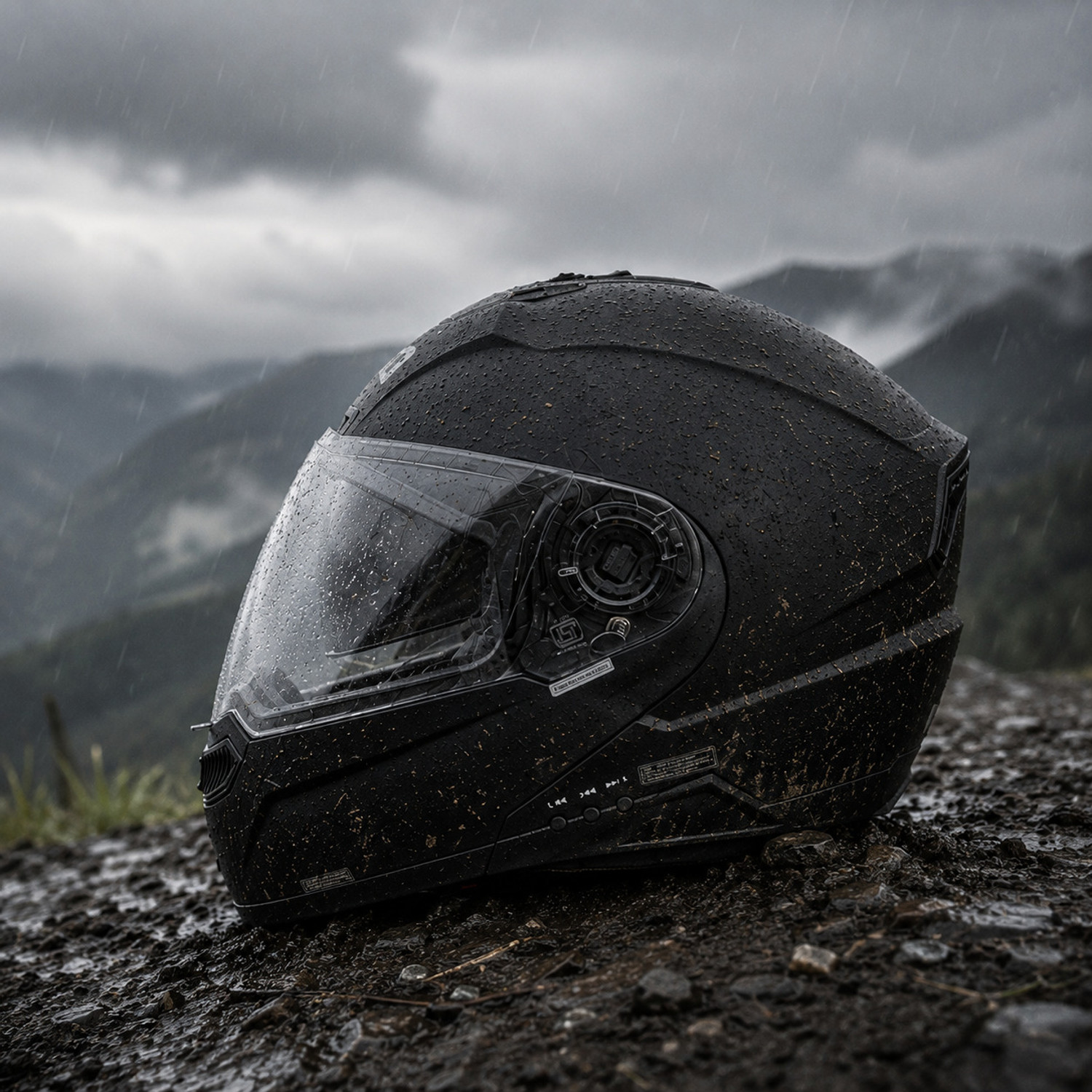 Image of HEADFOX N2 Air 7 Smart Bluetooth GPS | Waterproof | Calls | Music | Voice Asst. Motorbike Helmet (Black, Black)