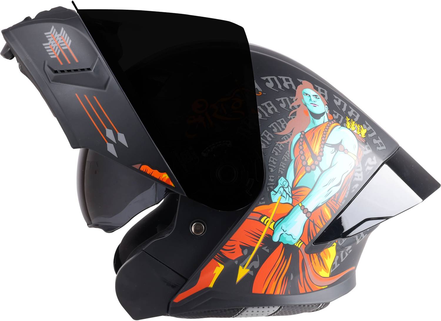 Steelbird SBA-20 Jai Shree Ram ISI Certified Flip-Up Graphic