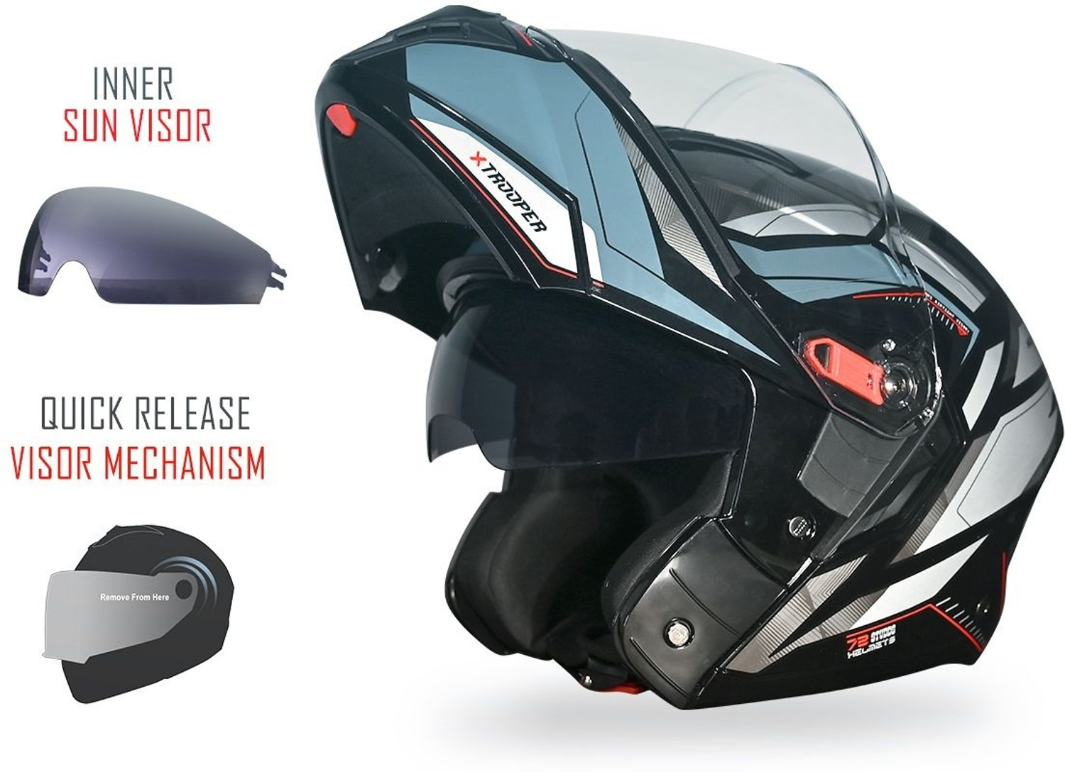 Image of STUDDS Trooper D2 Motorbike Helmet