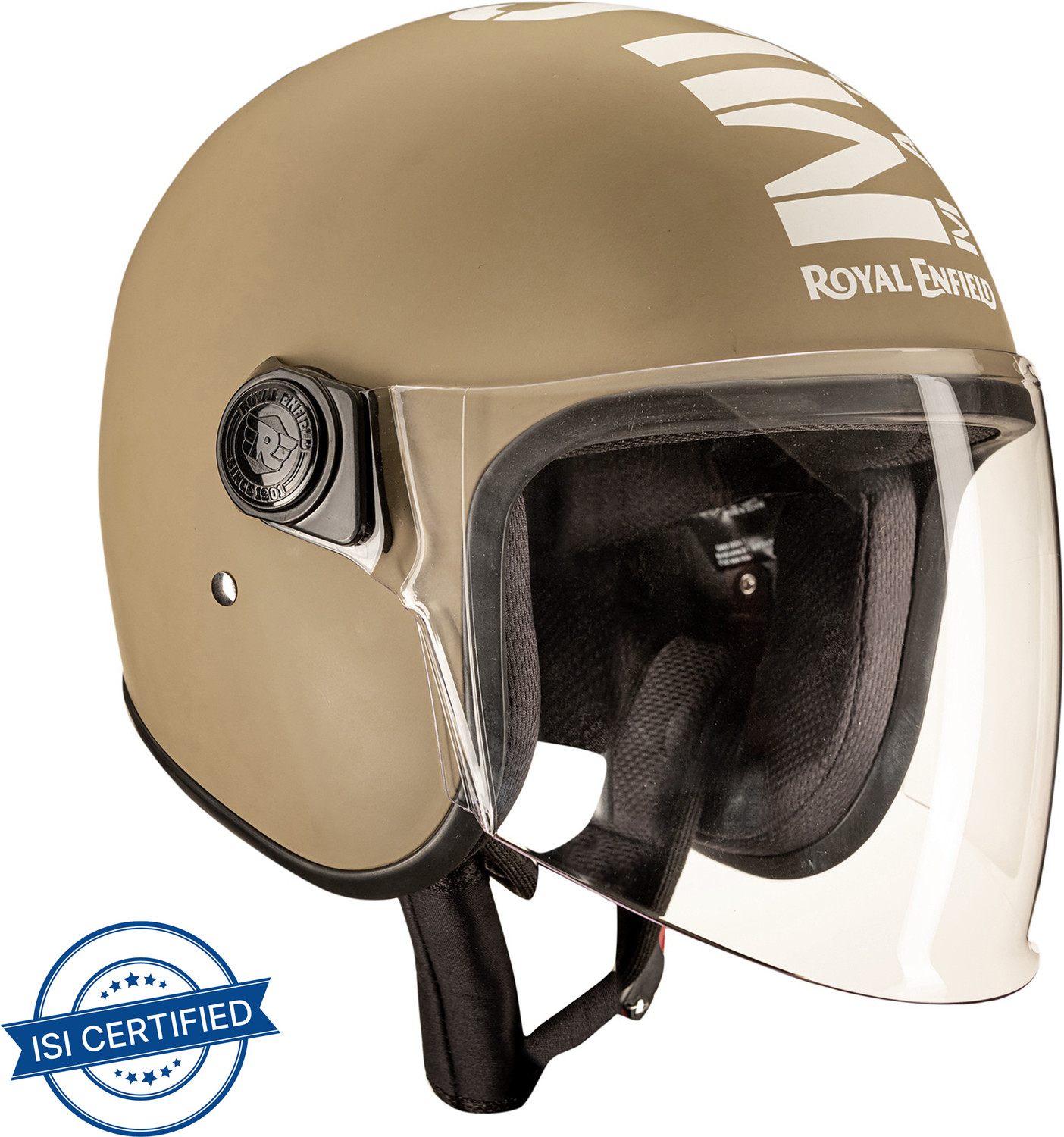 Image of ROYAL ENFIELD Open Face MLG with Visor ISI Certified Motorbike Helmet