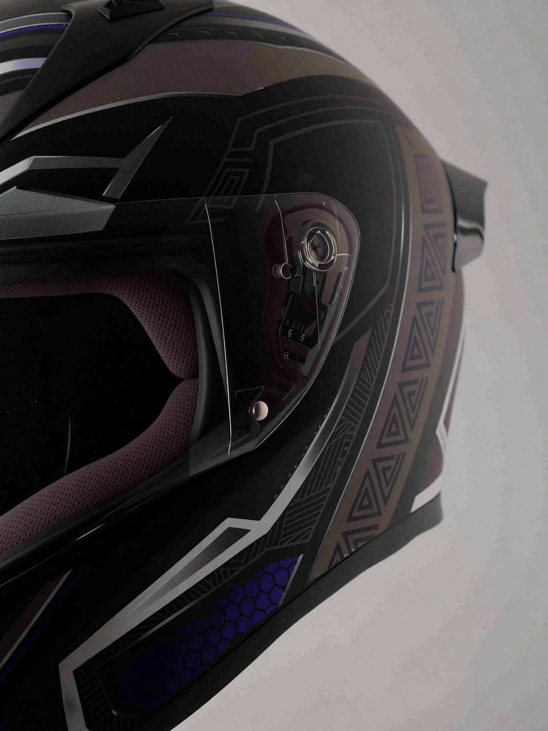 Image of VEGA Bolt Marvel Black Panther Edition Motorbike Helmet