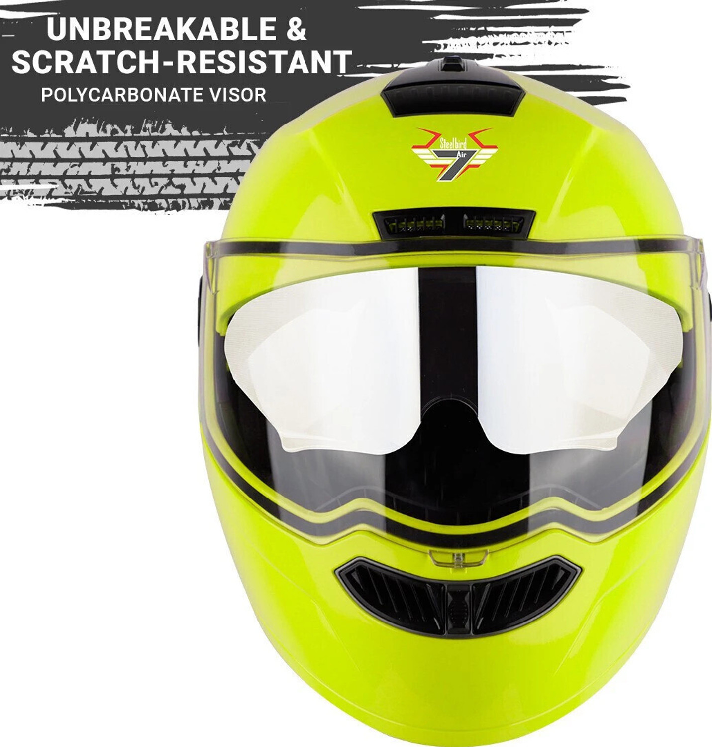Image of Steelbird SBA-7 7Wings ISI Certified Flip-Up Helmet for Men and Women Motorbike Helmet