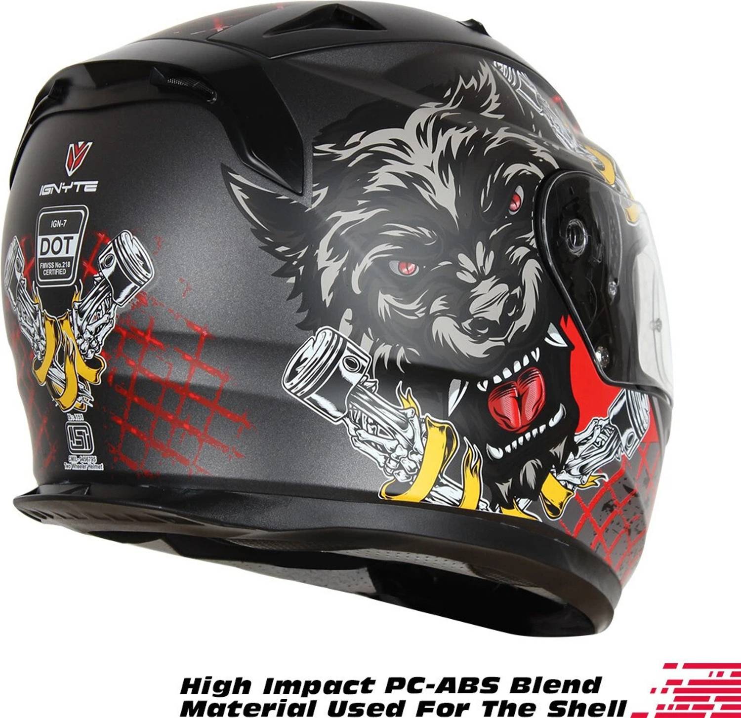 IGNYTE IGN-7 Wolf Run Full Face Helmet - Image 4